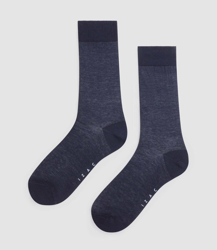 izac Chaussettes fil d'Ecosse marine RSEY