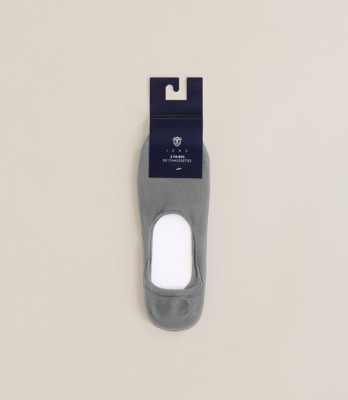 izac Chaussettes invisibles grises