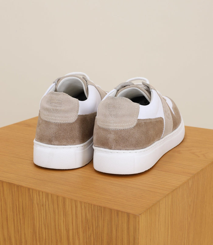 Izac Chaussures Baskets 100% Cuir Beige