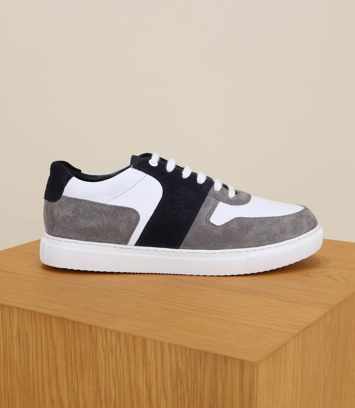 Izac Chaussures Baskets 100% Cuir Grises