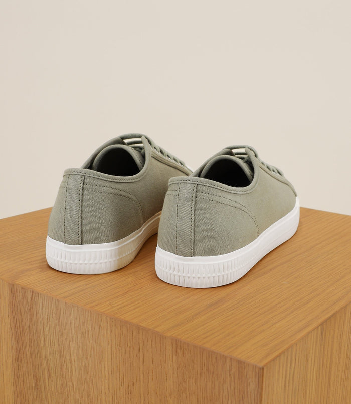 Izac Chaussures Baskets En Toile Kaki