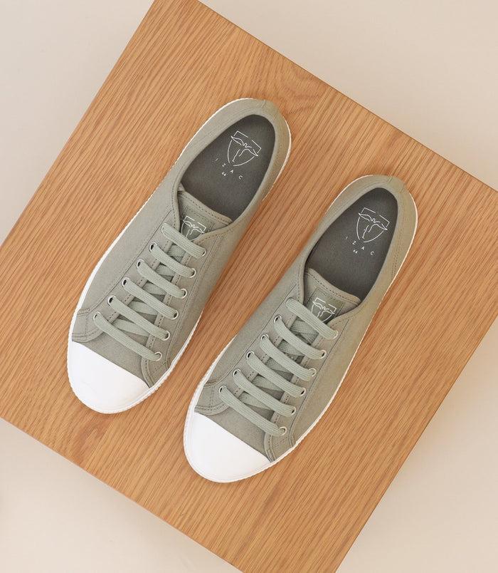 Izac Chaussures Baskets En Toile Kaki