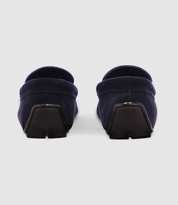 Izac Chaussures Bateau En Daim Marine