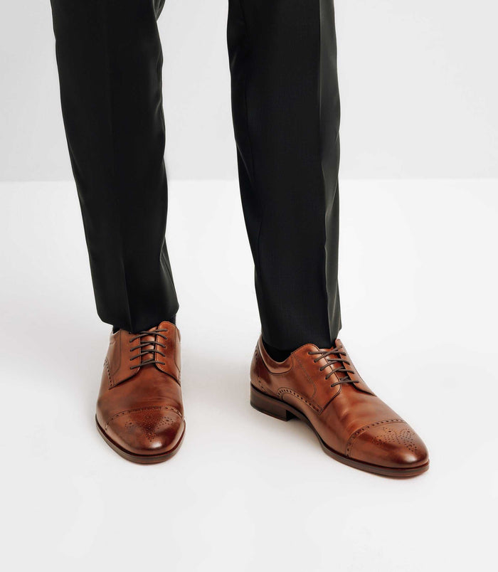 Izac Chaussures Derby En Cuir Marron
