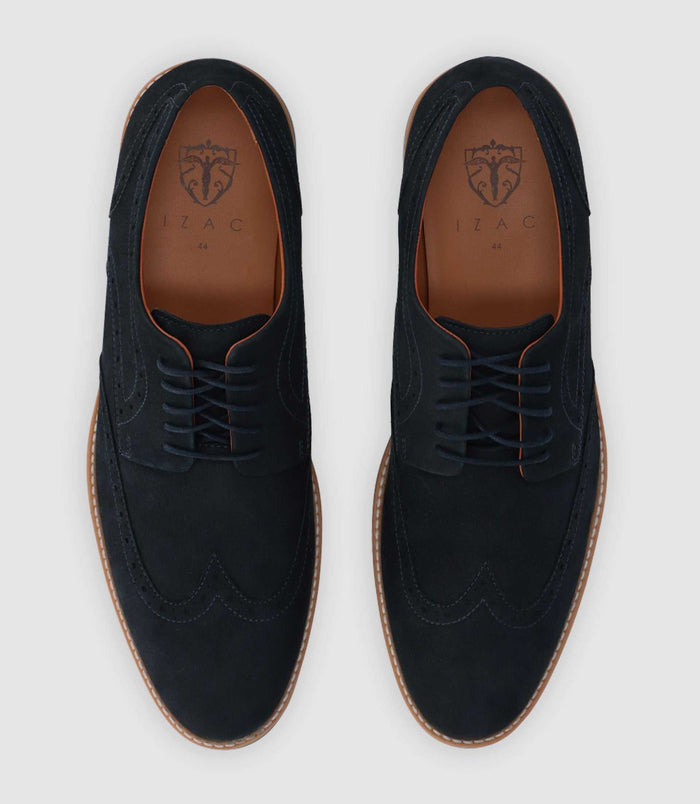Izac Chaussures En Cuir Marine