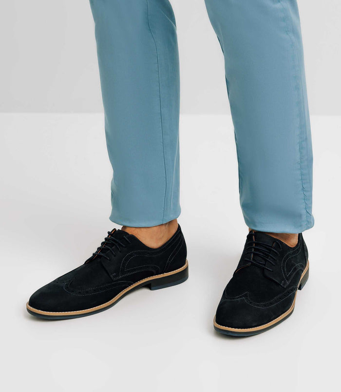 izac Chaussures en cuir marine