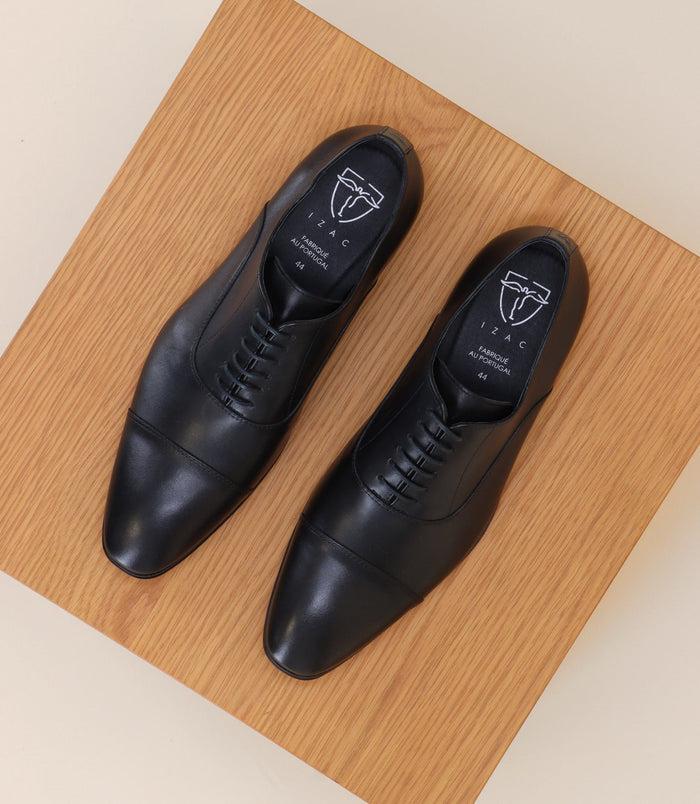 Izac Chaussures En Cuir Noires