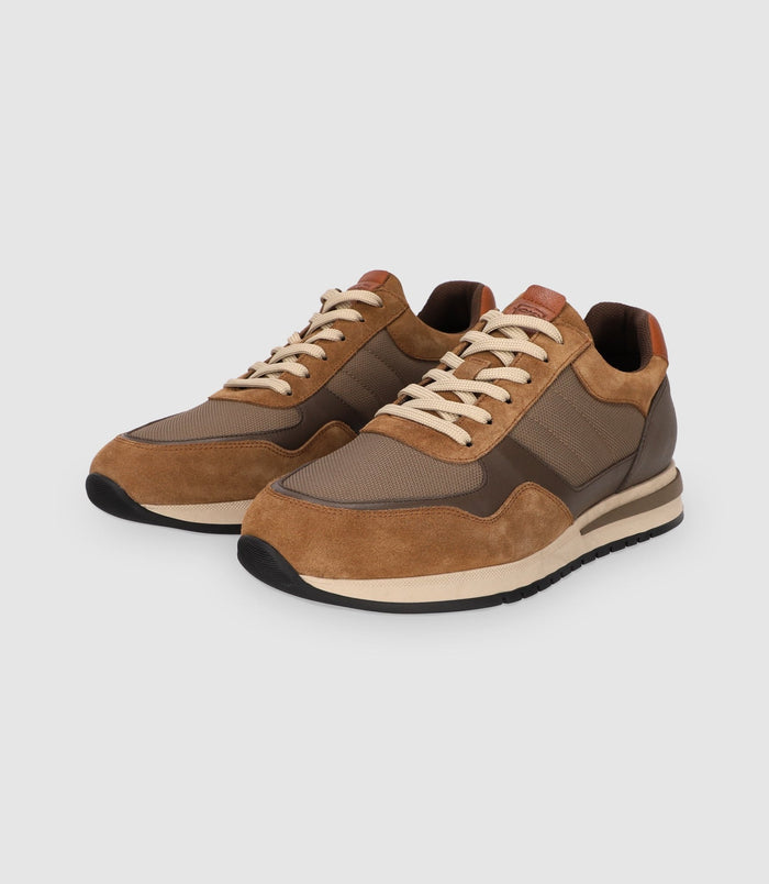 Izac Chaussures Sneakers En Cuir Beige