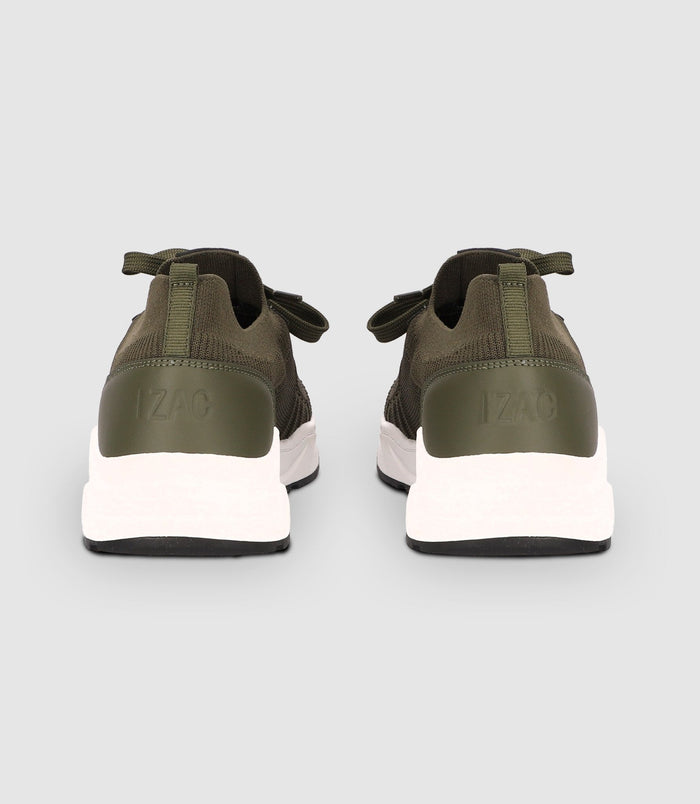 Izac Chaussures Sneakers En Maille Kaki