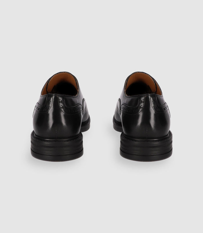 Izac Chaussures Ville En Cuir Noires
