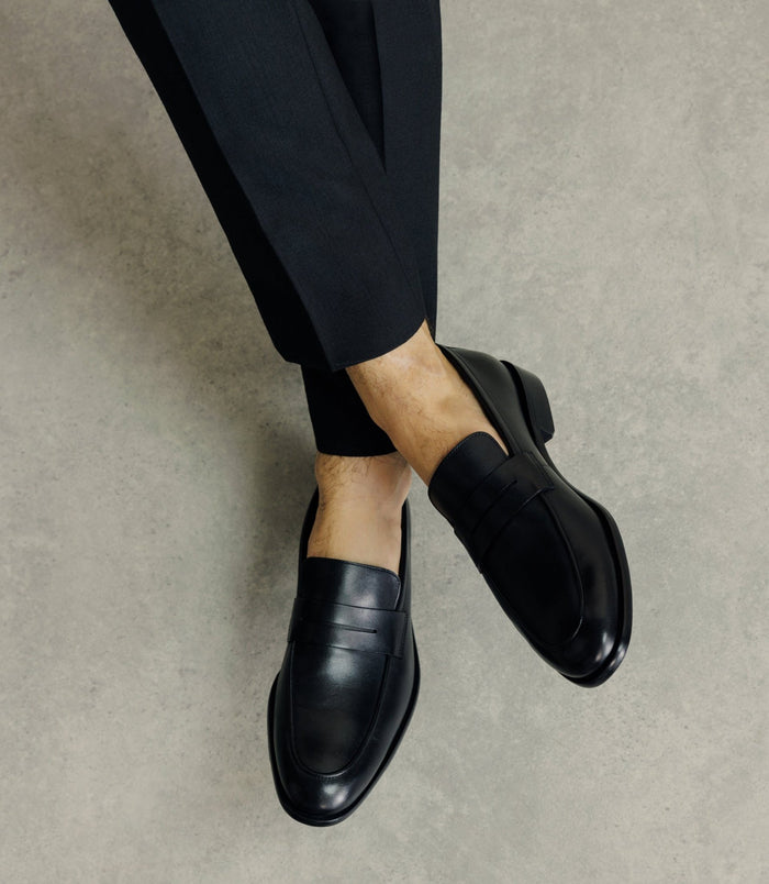 izac Chaussures ville mocassin noires