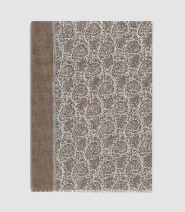 Izac Chèche à Imprimé Beige AZIA