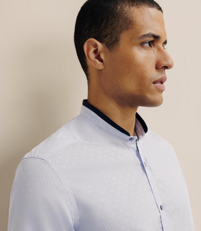 Izac Chemise 100% Coton Bleue
