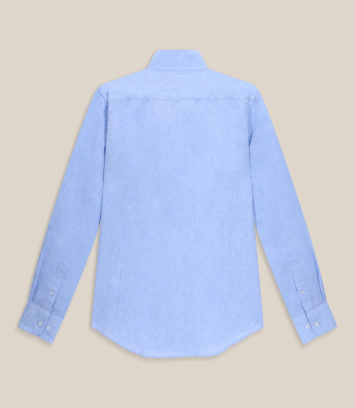 Izac Chemise 100% Lin Ciel