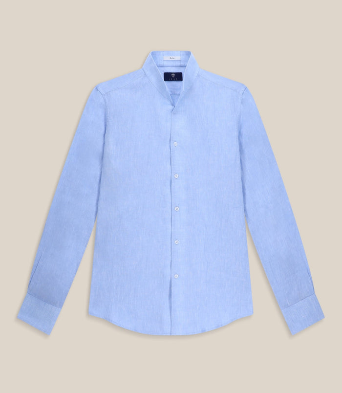 izac Chemise 100% lin ciel