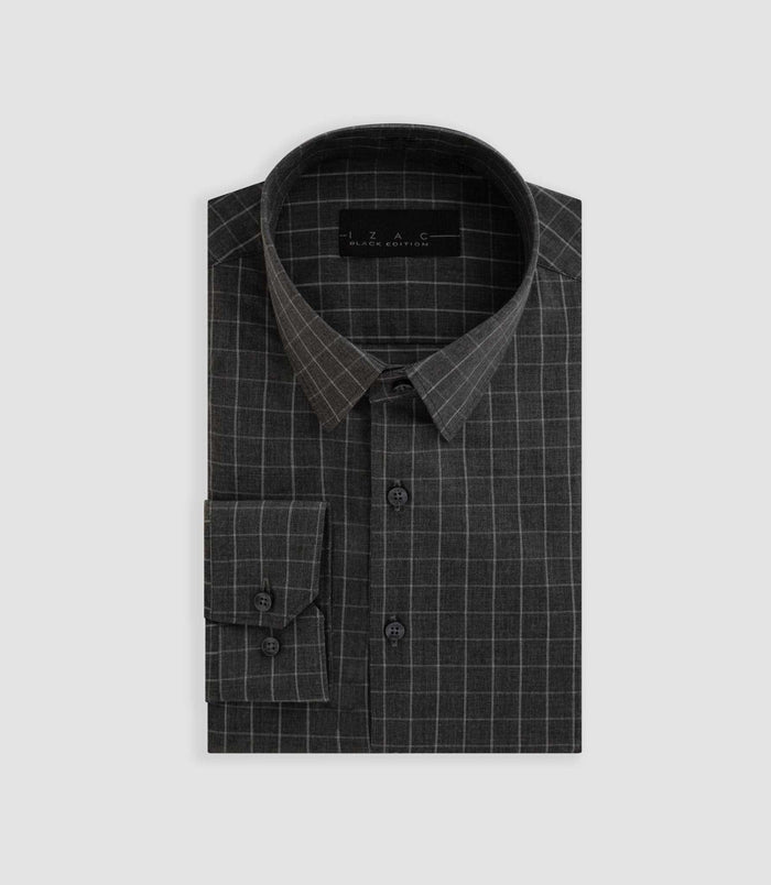 Izac Chemise à Carreaux Grise "Buffy"