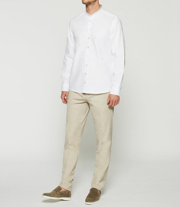 Izac Chemise à Coudières Blanche Et Camel KENNY