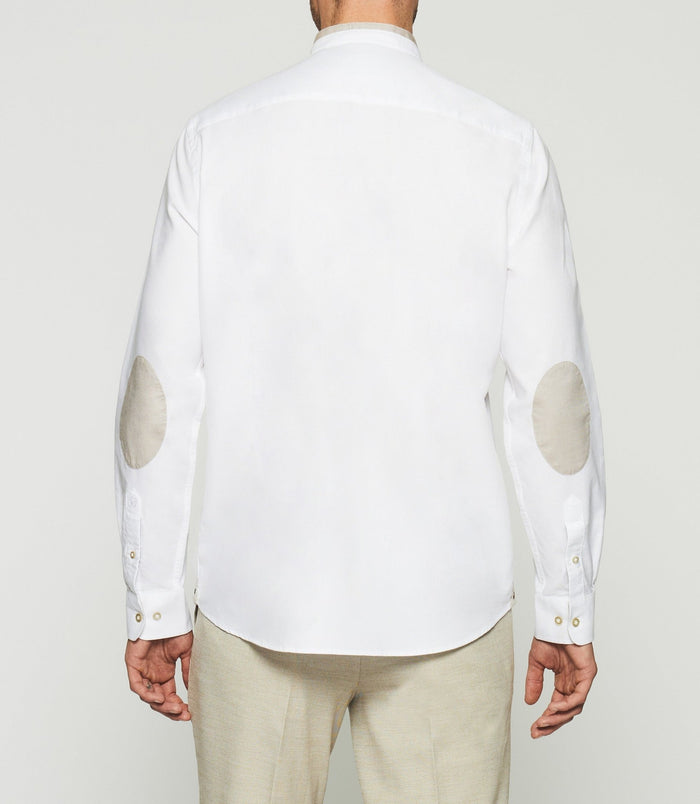 Izac Chemise à Coudières Blanche Et Camel KENNY