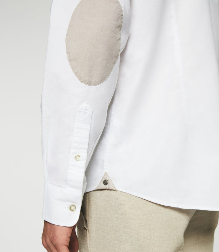 Izac Chemise à Coudières Blanche Et Camel KENNY