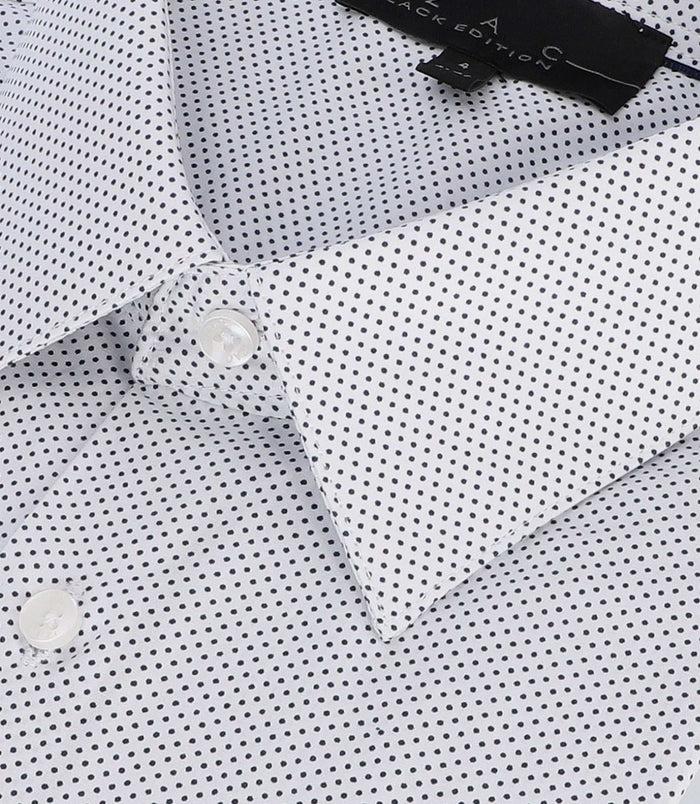 Izac Chemise à Imprimé à Pois Blanc PATRICE