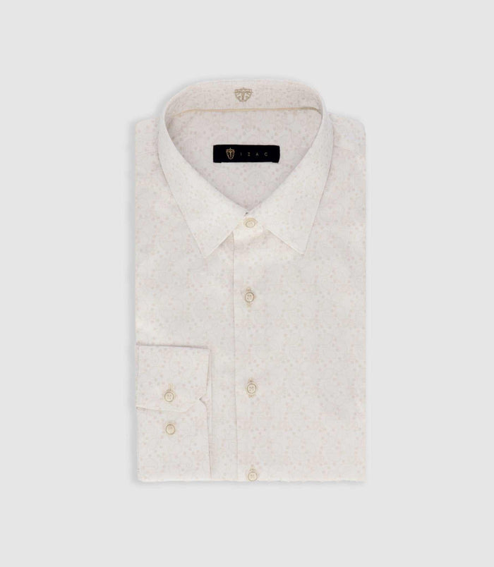 izac Chemise à imprimé beige PAQUITO