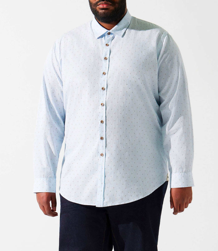 Izac Chemise à Imprimé Blanc Et Camel KELLYBT