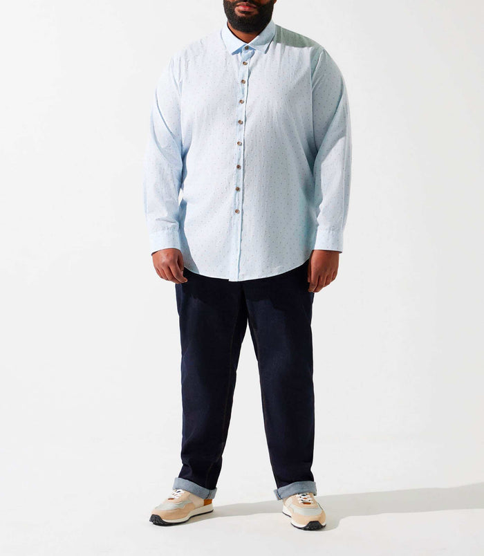 izac Chemise à imprimé blanc et camel KELLYBT