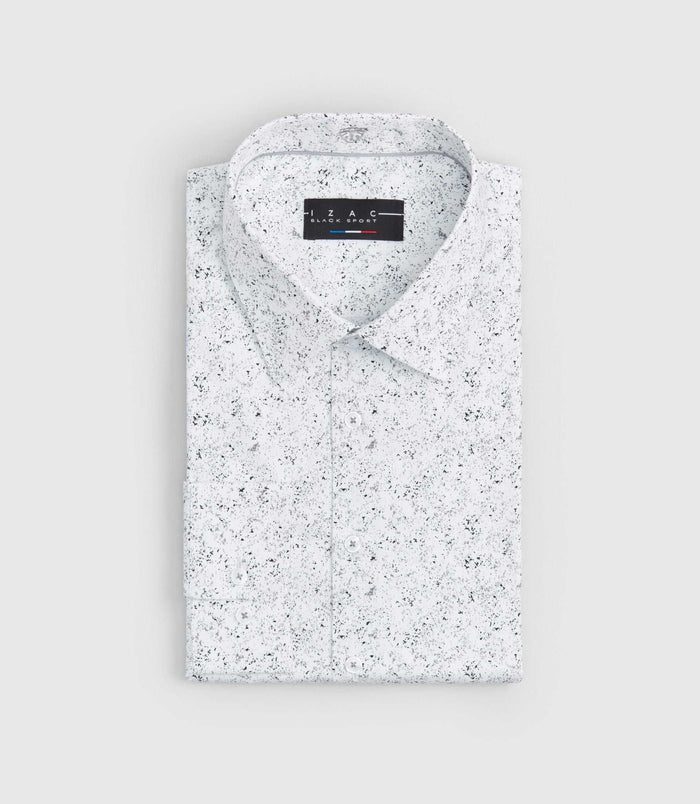 izac Chemise à imprimé blanc "Siem"
