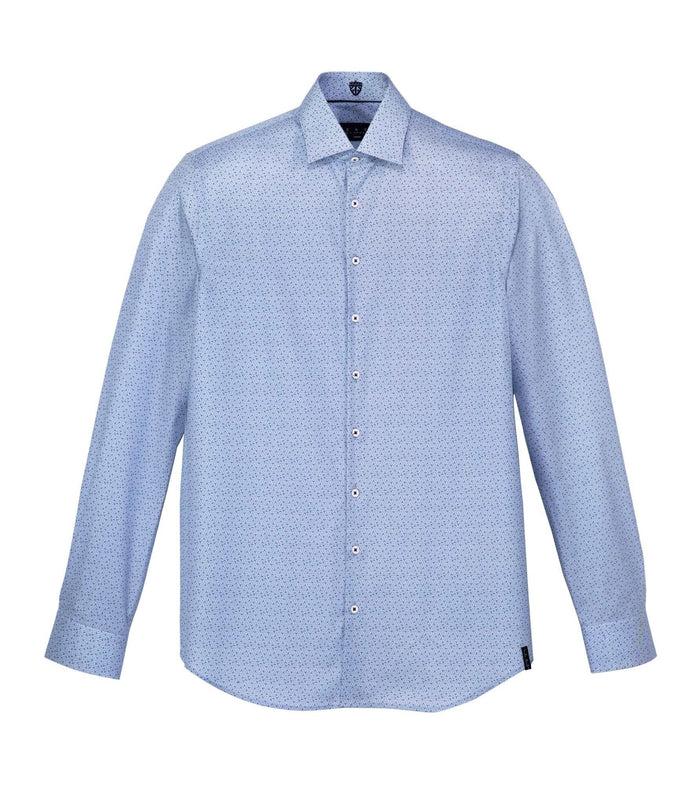 izac Chemise à imprimé bleu ciel "Serpent"