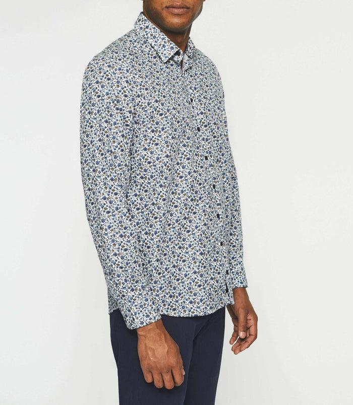 Izac Chemise à Imprimé Bleu JOANI