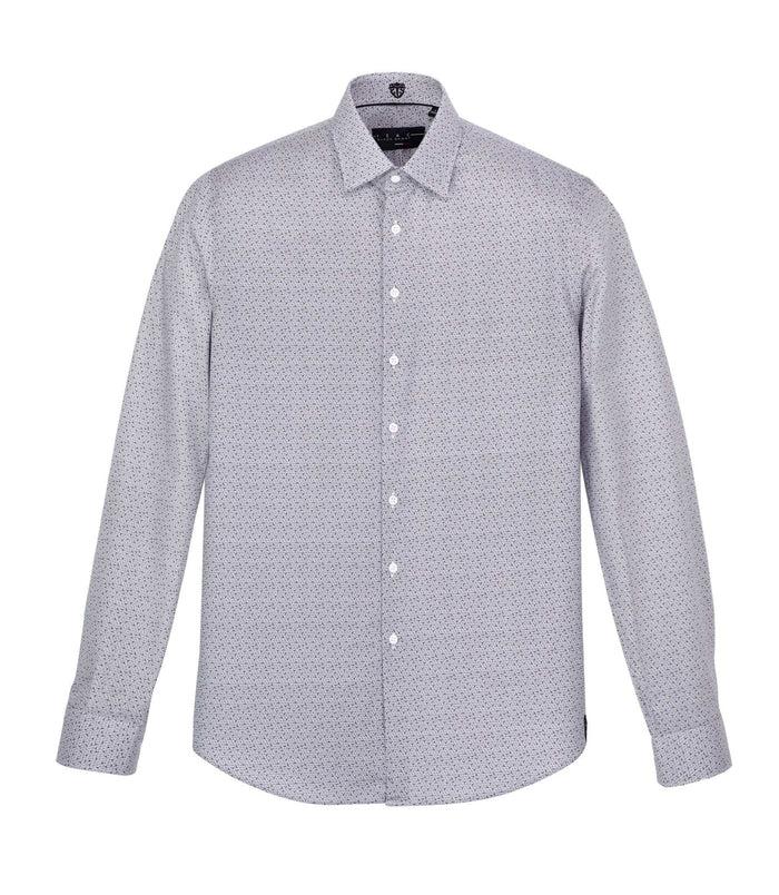 izac Chemise à imprimé bordeaux "Serpent"