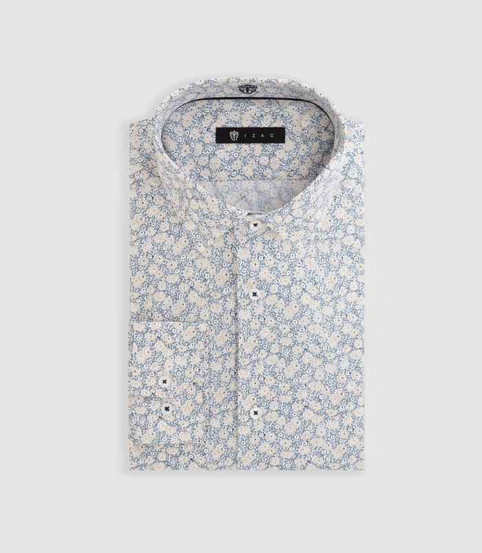 izac Chemise à imprimé floral beige "Delice"