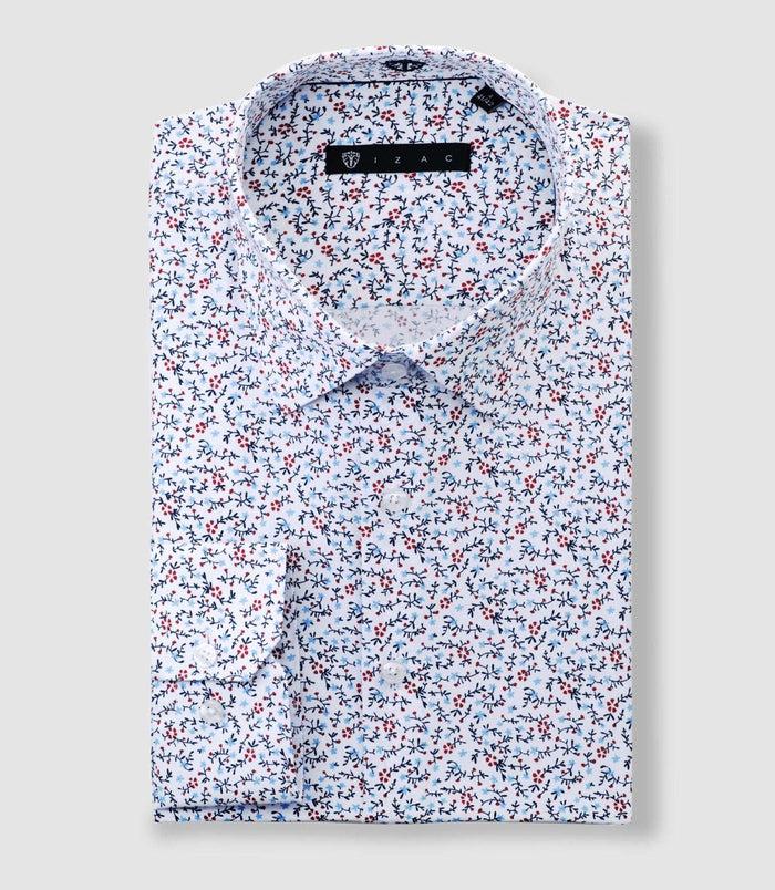 izac Chemise à imprimé floral blanc "Darylout"
