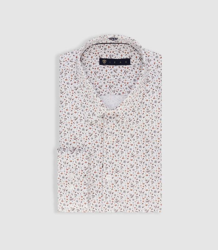 Izac Chemise à Imprimé Floral Blanc PEETER