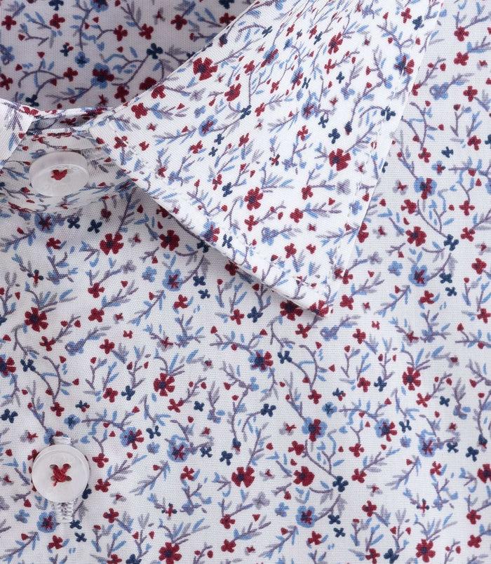 Izac Chemise à Imprimé Floral Blanche "Daryl"