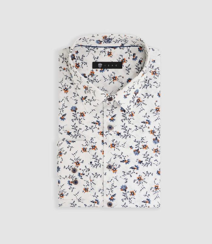 Izac Chemise à Imprimé Floral Blanche "Mady"