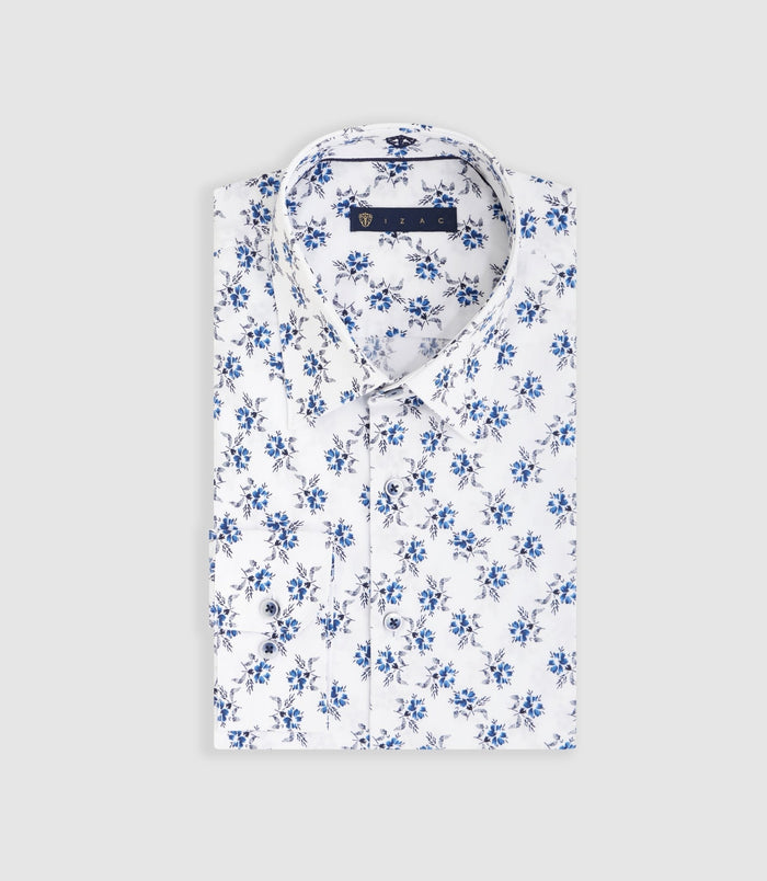 Izac Chemise à Imprimé Floral Blanche "Marti"