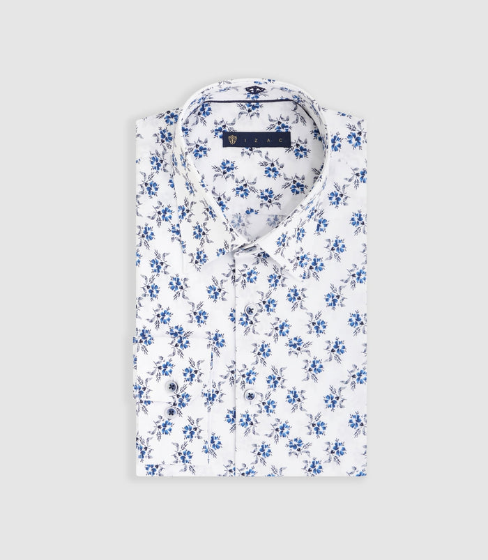 izac Chemise à imprimé floral blanche "Marti"