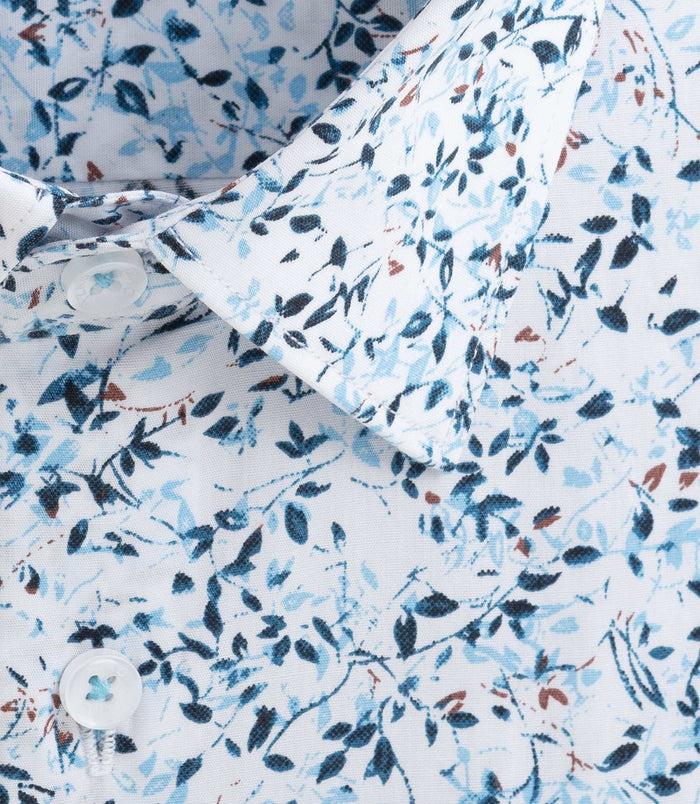 Izac Chemise à Imprimé Floral Bleu "Daniel"