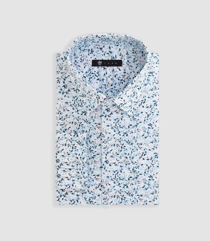 izac Chemise à imprimé floral bleu "Daniel"