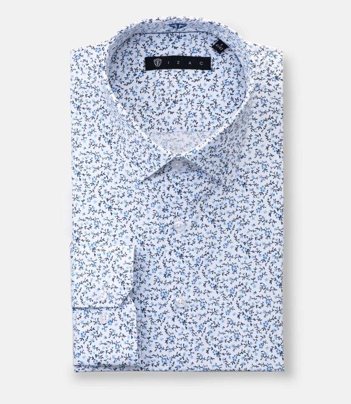 Izac Chemise à Imprimé Floral Bleu "Danielout"