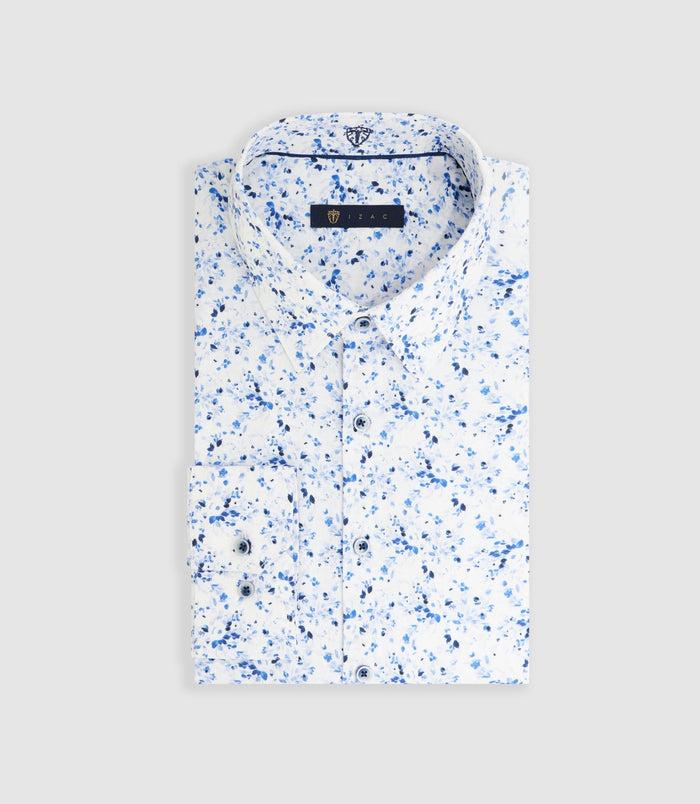izac Chemise à imprimé floral bleu "Madec"