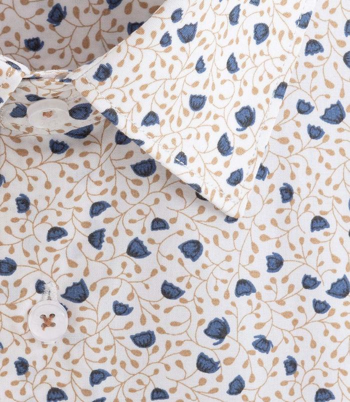 Izac Chemise à Imprimé Floral Jaune "Delta"