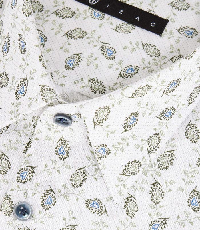 Izac Chemise à Imprimé Floral Kaki "Marshall"