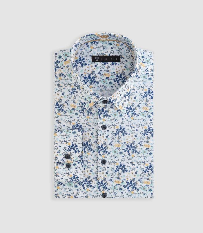 izac Chemise à imprimé floral marine "Darius"