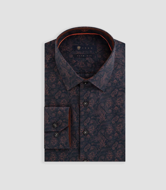 izac Chemise à imprimé marine "Blake"