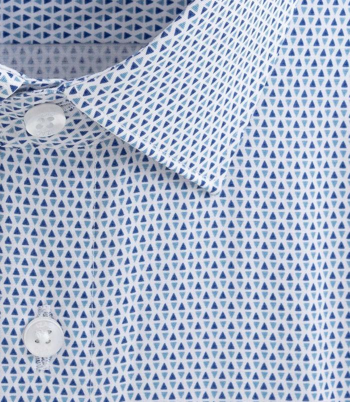 Izac Chemise à Imprimé Micro Motif Bleu "Dang"