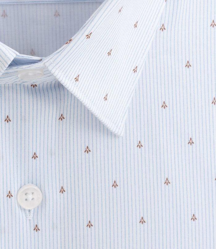 Izac Chemise à Imprimé Micro Motif Ciel "Destin"