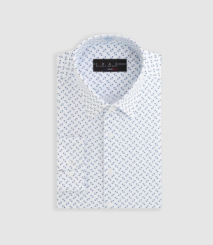 izac Chemise à imprimé micro motif ciel "Dexter"