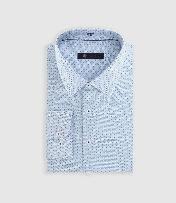izac Chemise à imprimé micro motif ciel "Divine"